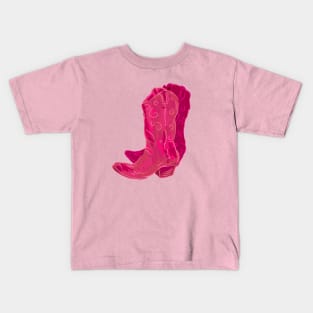 Pink cowboy boots Kids T-Shirt